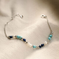 Coast Azure Gemstone Beaded Bracelet - Kit Heath - Silverado Jewellery