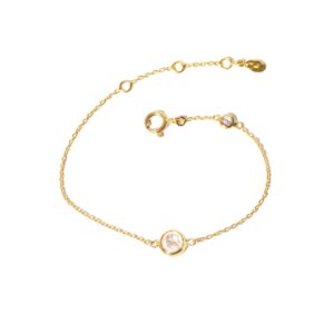 Gold April Birthstone Bracelet - Silverado Jewellery
