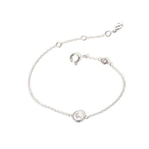 Silver April Birthstone Bracelet - Silverado Jewellery