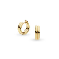 Golden Bevel Unity Huggie Hoop Earrings - Kit Heath - Silverado Jewellery