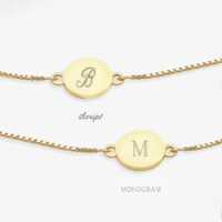 Gold engraved Zodiac bracelet - Rachel Jackson - Silverado Jewelllery