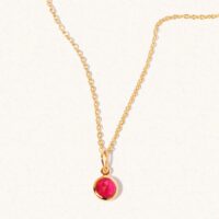 Gold Ruby Quartz July Birthstone - Luceir - Silverado Jewellery