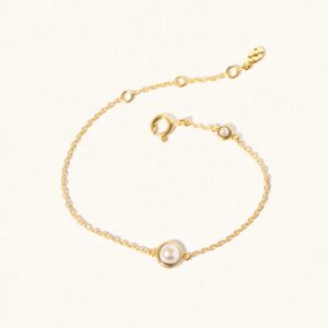 Gold Pearl June Birthstone Bracelet - Luceir - Silverado Jewellery