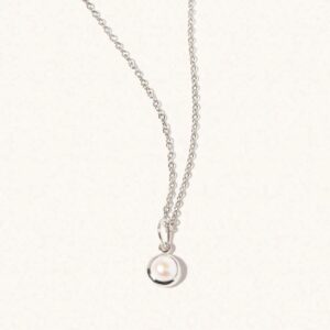 Silver Pearl June Birthstone Pendant - Luceir - Silverado Jewellery