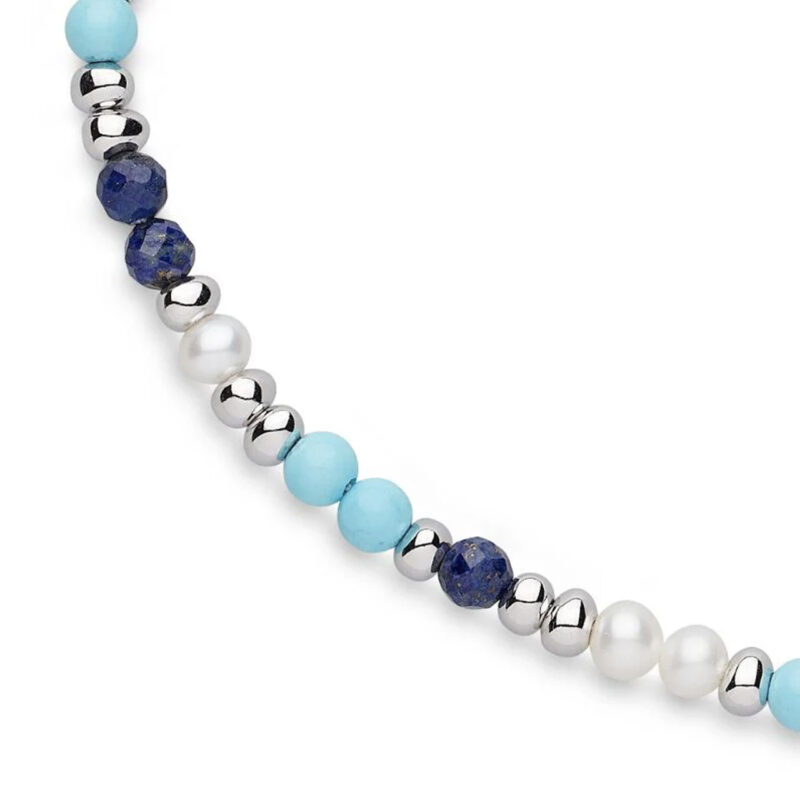 Coast Tumble Azure Gemstone Beaded Necklace - Kit Heath - Silverado Jewellery