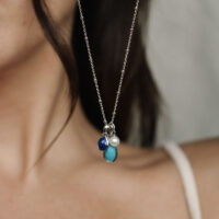 Coast Azure Trio Pebble Necklace - Kit Heath - Silverado Jewellery