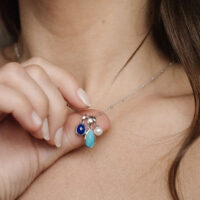 Coast Azure Trio Pebble Necklace - Kit Heath - Silverado Jewellery