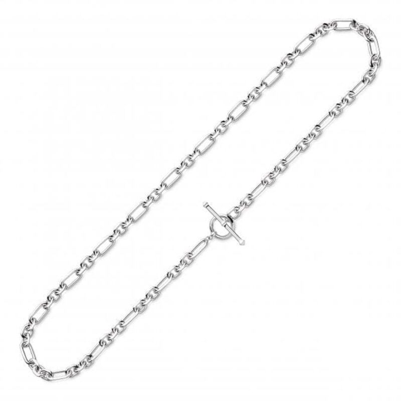 Silver Figaro Chain T-bar necklace - Kit Heath - Silverado Jewellery