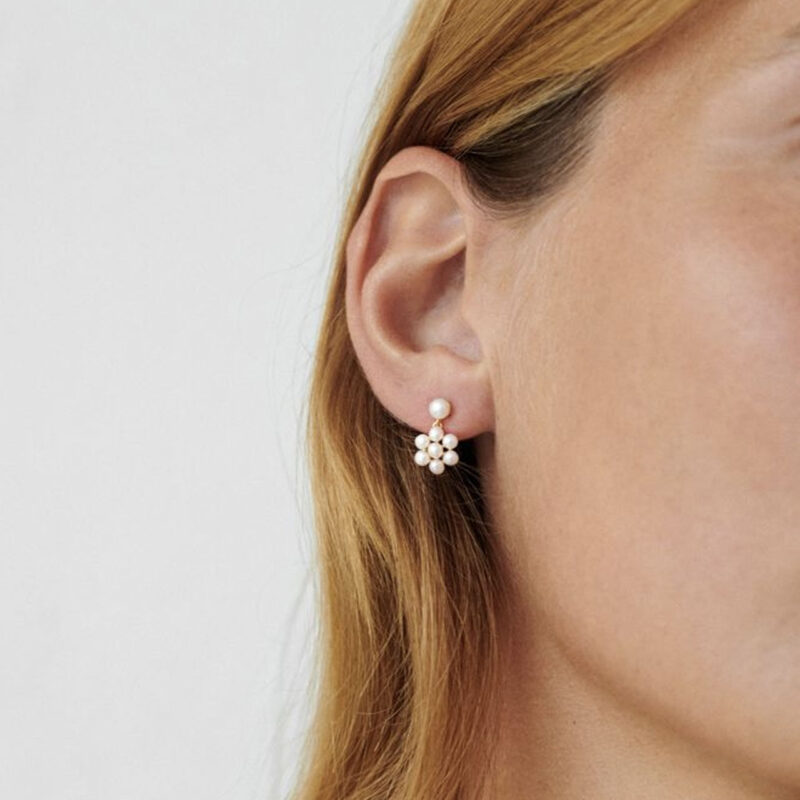 Ocean Bloom Pearl Earring - Pernille Corydon - Silverado Jewellery