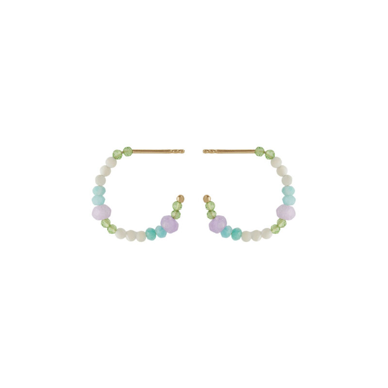 Sea Colour Hoop Earrings - Pernille Corydon. - Silverado Jewellery
