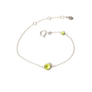 Silver August Birthstone Bracelet - Silverado Jewellery