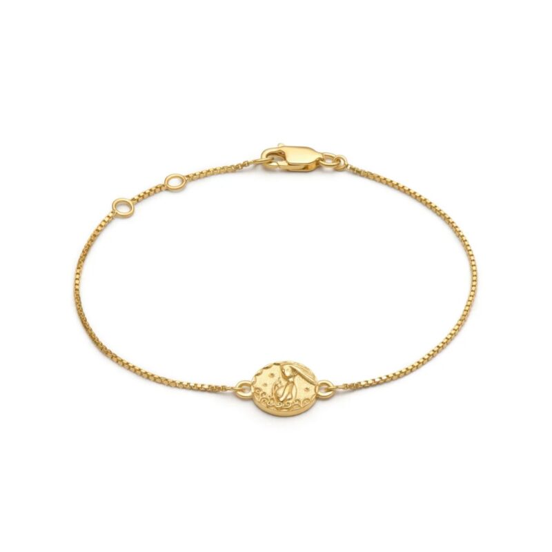 Gold Aquarius Zodiac Bracelet - Rachel Jackson - Silverado Jewellery