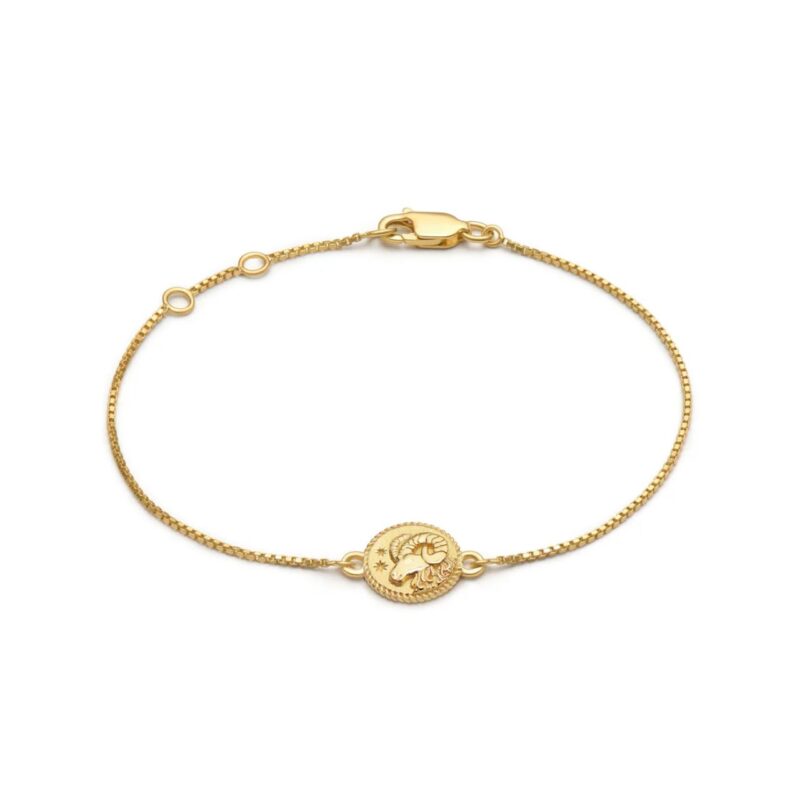 Gold aries Zodiac Bracelet - Rachel Jackson - Silverado Jewellery