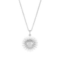 Silver Art Deco Rising Sun Necklace - Rachel Jackson - Silverado Jewellery