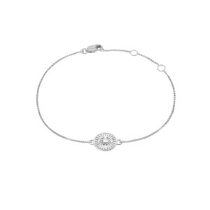 Silver Cancer Zodiac Art Coin Bracelet - Rachel Jackson - Silverado Jewellery