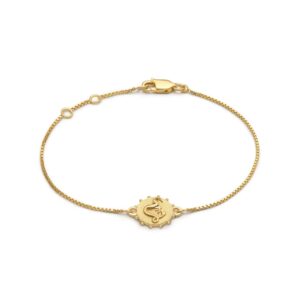 Gold Capricorn Zodiac Bracelet - Rachel Jackson - Silverado Jewellery