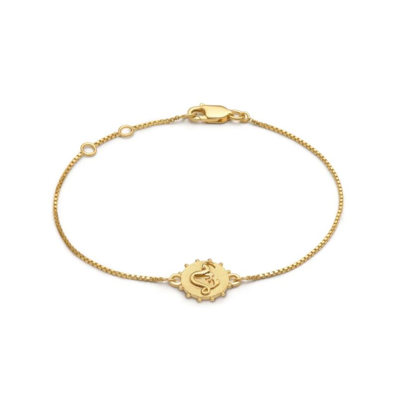 Gold Capricorn Zodiac Bracelet - Rachel Jackson - Silverado Jewellery
