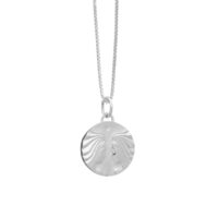 Silver gemini zodiac art coin necklace - Rachel Jackson - Silverado Jewellery