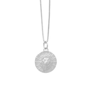 Silver Leo Zodiac Art Coin Necklace - Rachel Jackson - Silverado Jewellery