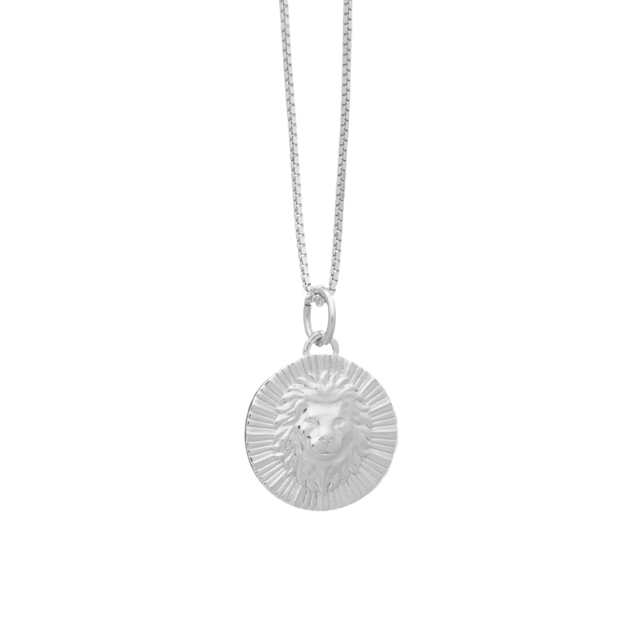 Silver Leo Zodiac Art Coin Necklace - Rachel Jackson - Silverado Jewellery