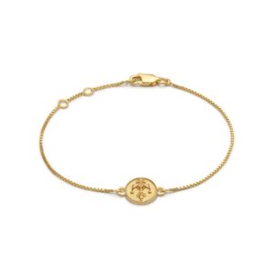 Gold Libra Zodiac Bracelet - Rachel Jackson - Silverado Jewellery