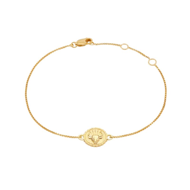 Gold Taurus Zodiac Bracelet - Rachel Jackson - Silverado Jewellery