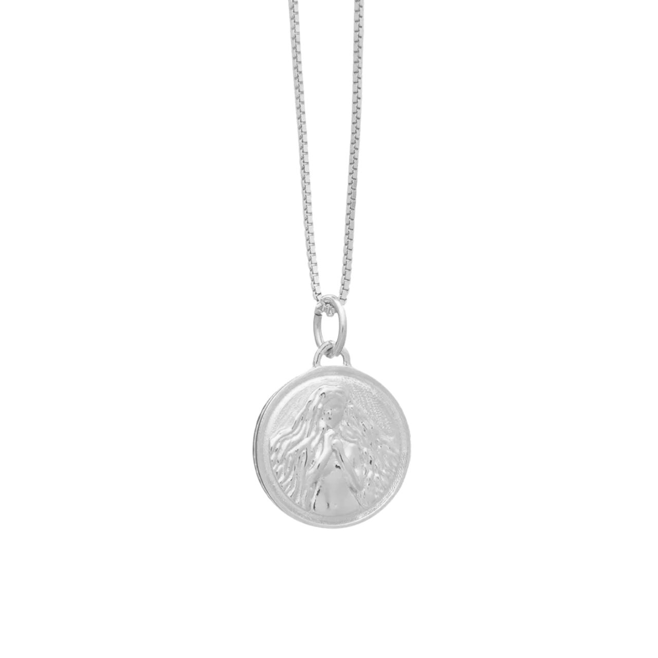 Silver Leo Zodiac Art Coin Necklace - Rachel Jackson - Silverado Jewellery