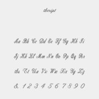 Script engraving font - Silverado Jewellery