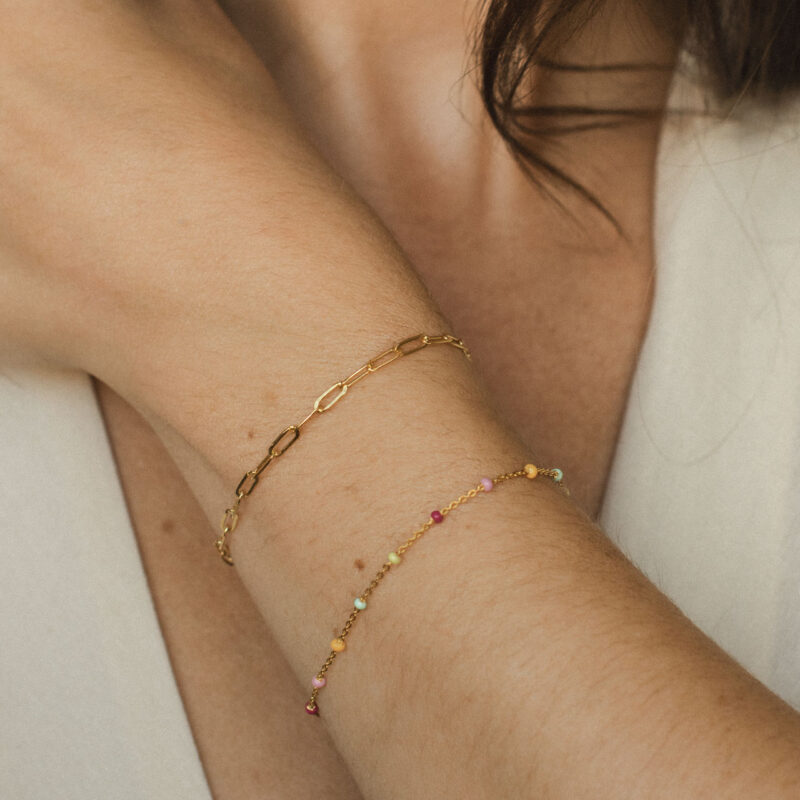 Gold Paper clip chain bracelet - Kit heath - Silverado Jewellery