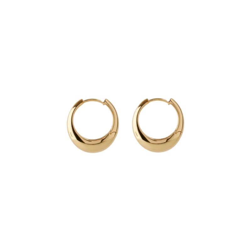 Gold Globe Huggie Hoop Earrings - Silverado Jewellery