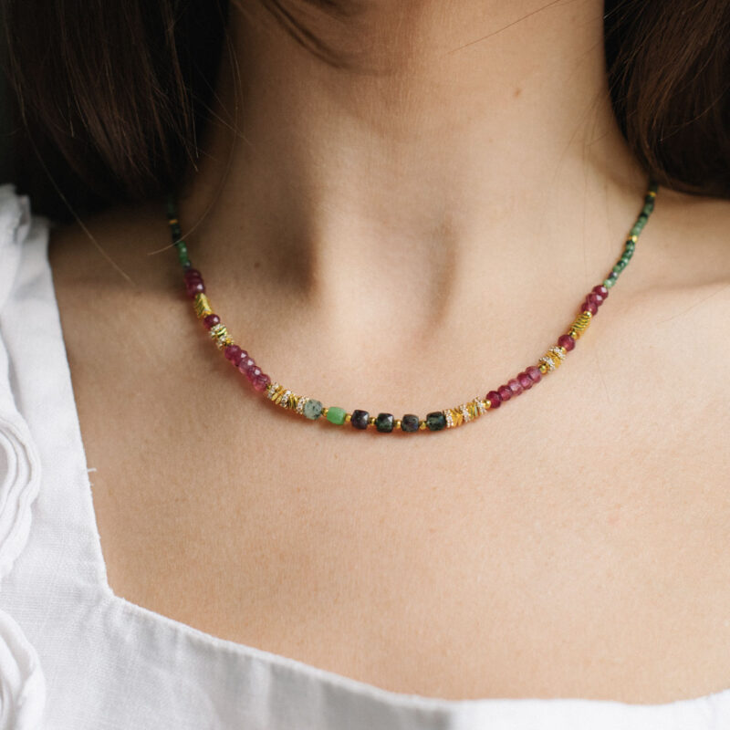 Multi Beaded Necklace - Amie - Silverado Jewellery