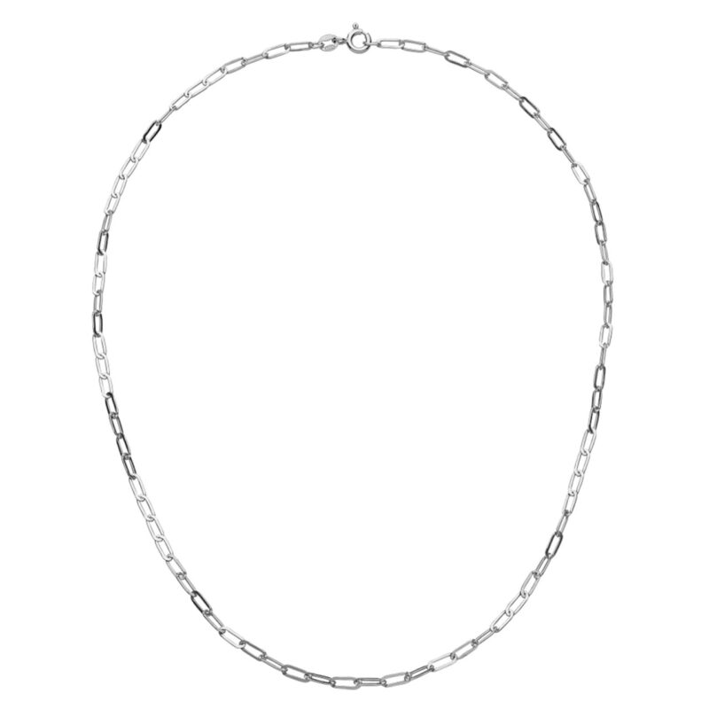 Dainty Silver Paperclip Necklace - Silverado Jewellery