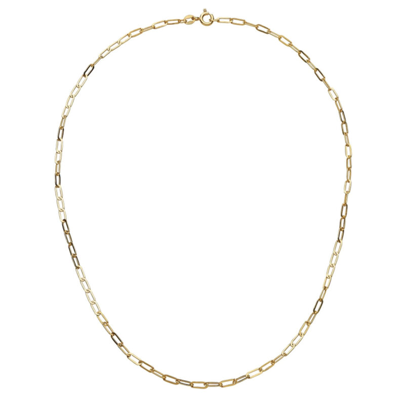 Dainty Gold Paperclip Necklace - Silverado Jewellery