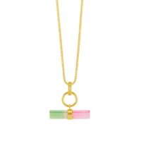 Large watermelon t-bar necklace - Rachel Jackson - Silverado Jewellery