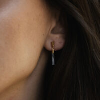 Blue Lace Agate Bar Drop Earring - Vurchoo - Silverado Jewellery