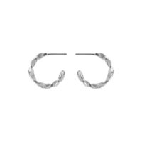 Silver dancing wave hoop earrings - Pernille Corydon - Silverado Jewellery