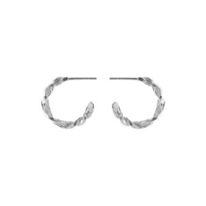 Silver dancing wave hoop earrings - Pernille Corydon - Silverado Jewellery