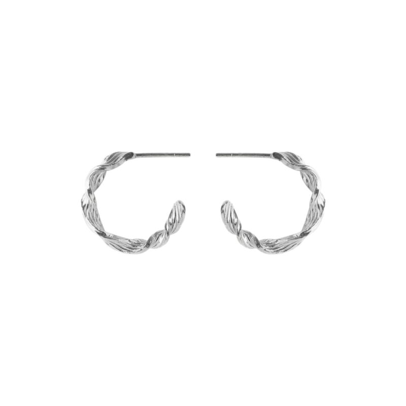 Silver dancing wave hoop earrings - Pernille Corydon - Silverado Jewellery