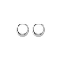 Silver Globe Huggie Hoop Earrings - Silverado Jewellery