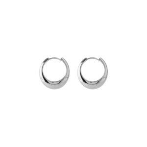 Silver Globe Huggie Hoop Earrings - Silverado Jewellery