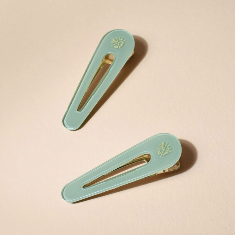 Water green barrette clips - Bachca - Silverado Jewellery