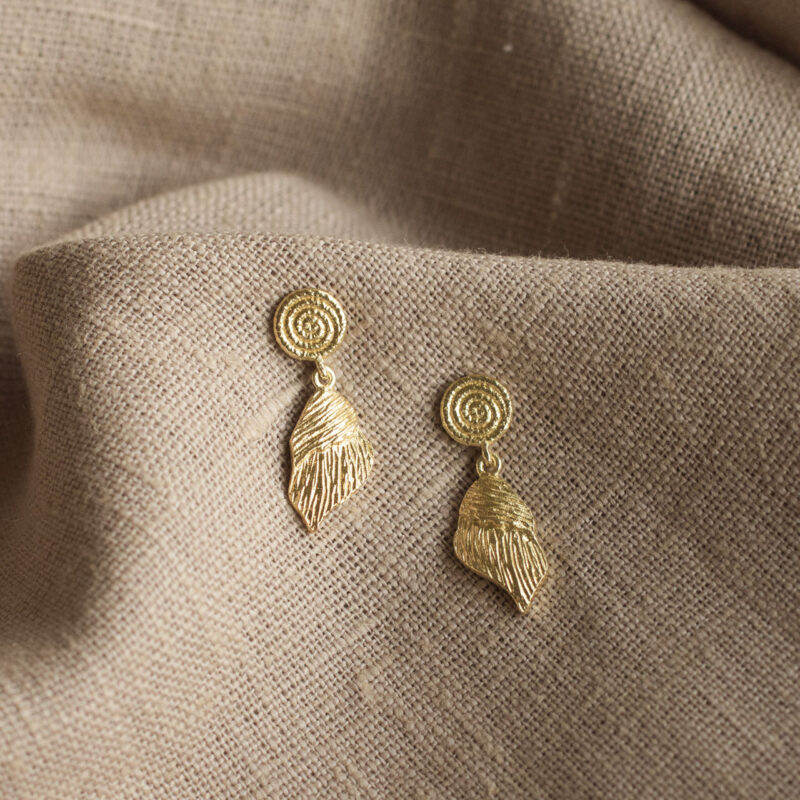 Conch Shell Drop Stud Earring - Pure By Nat - Silverado Jewellery