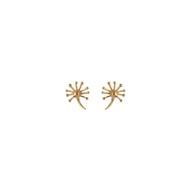 Gold Dandelion Stud Earring - Pernille Corydon - Silverado Jewellery