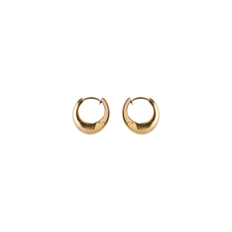 Gold Mini Globe Huggie Hoops - Pernille Corydon