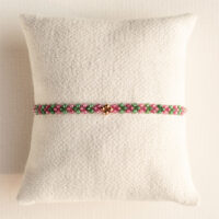 Pink and Green Beaded Bracelet - Amie - Shop Silverado