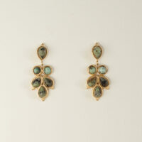 African Turquoise leaf drop earrings - Amie- shop Silverado