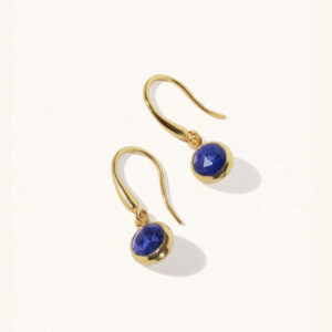 September birthstone drop earrings - Lapis Lazuli - Silverado Jewellery