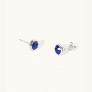 September Birthstone Stud Earrings - Lapis Lazuli - Silverado Jewellery