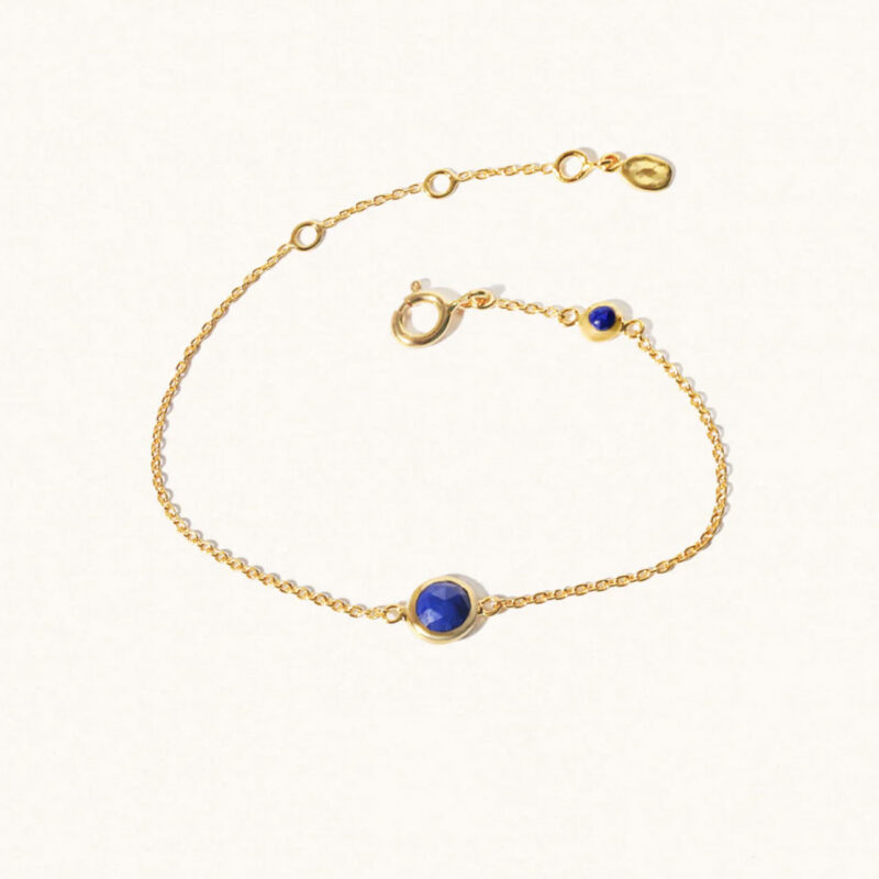 September Birthstone Bracelet - Lapis Lazuli - Silverado Jewellery