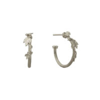 Silver Column Hoop Earrings - Alex Monroe - Silverado Jewellery